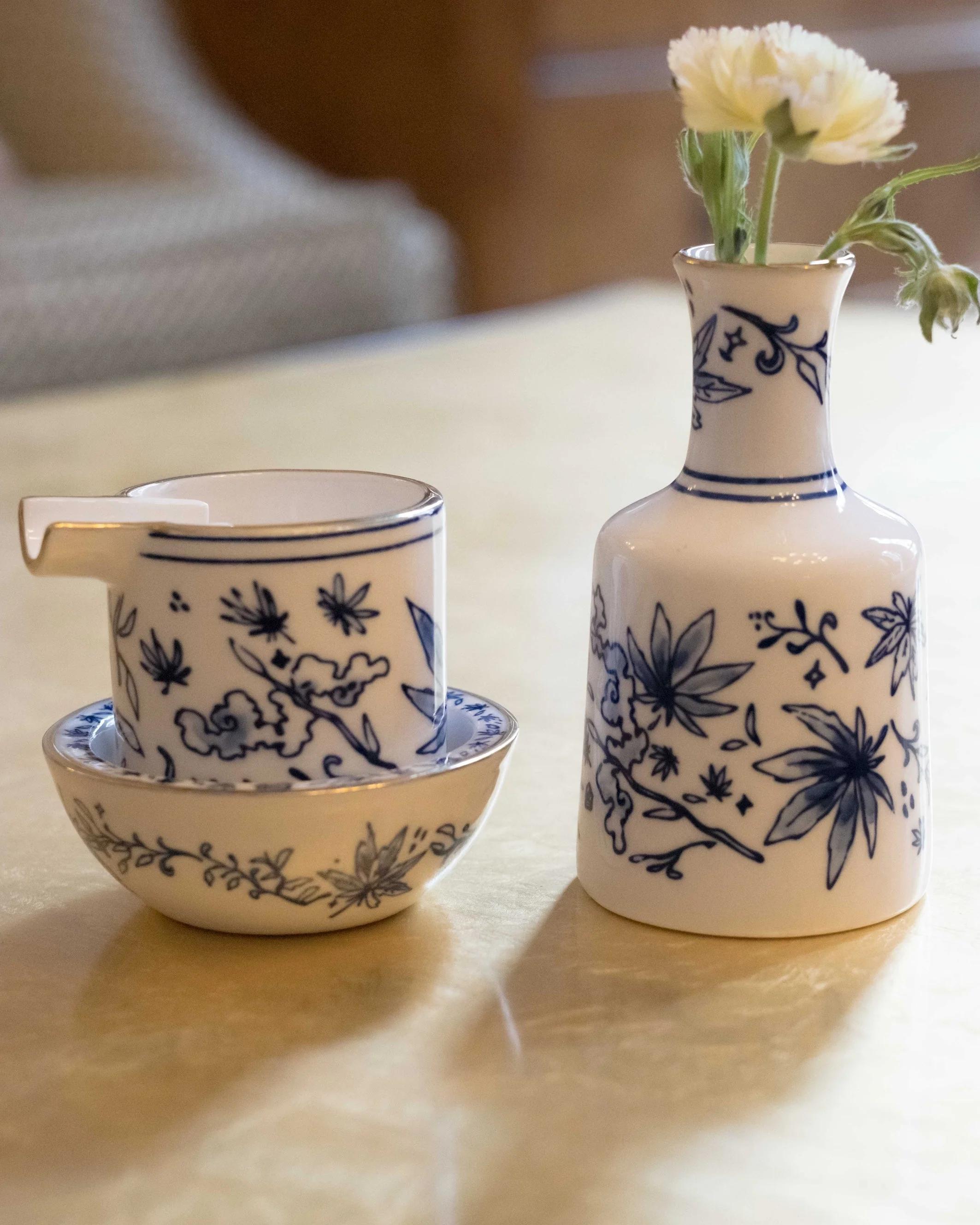 Ashtray Set by Seth - Floral - Image 3